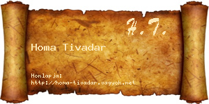 Homa Tivadar névjegykártya